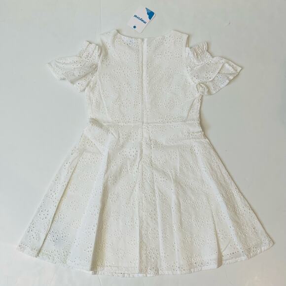 NWT Mayoral Size 18 Blanco Eyelet Dress - Picture 5 of 8